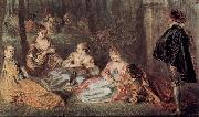 WATTEAU, Antoine Die Champs Elyssees oil